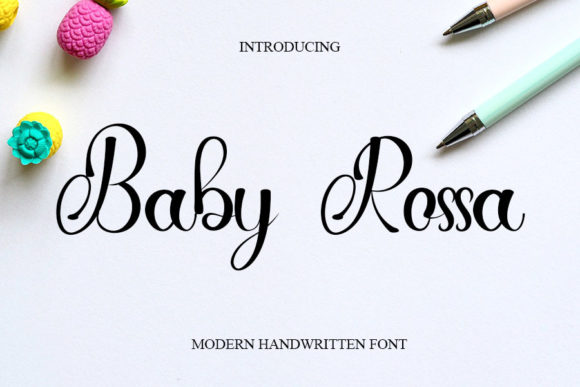 Baby Rossa: A Whimsical Handwritten Font for Small Business Branding