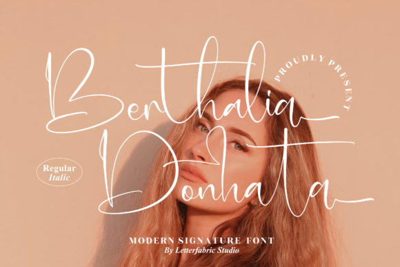 Berthalia Donatha: A Light Handwritten Font for Elegant Editorial Design