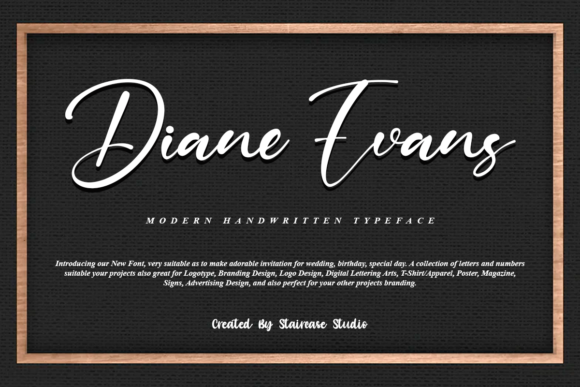 Diane Evans: A Modern Handwritten Font for Business Branding
