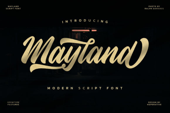 Mayland Font: A Bold Script Handwritten Design for Creative Projects