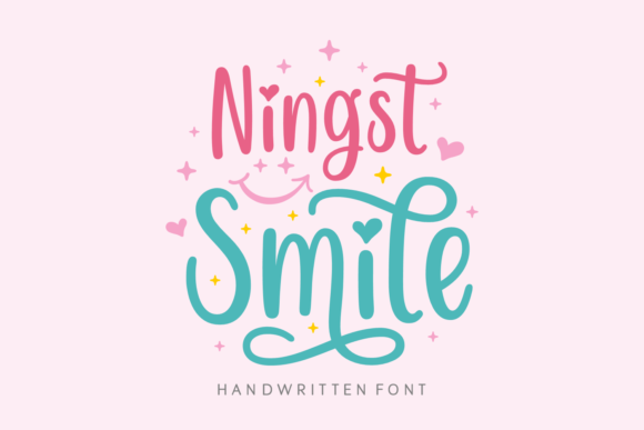 Ningst Smile: A Whimsical Handwritten Font for Digital Branding and Web Design