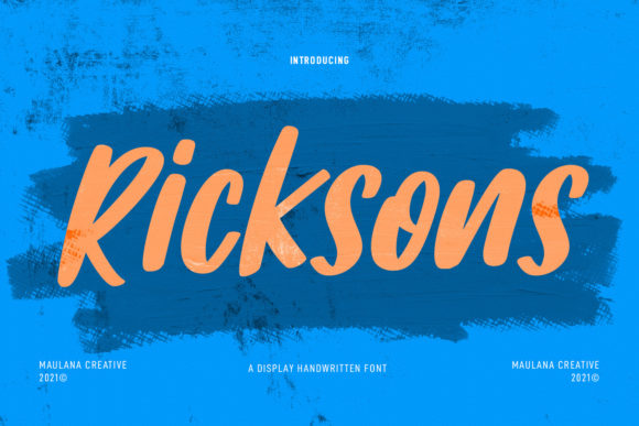 Ricksons: A Trendy Handwritten Font for Modern Web Design Projects