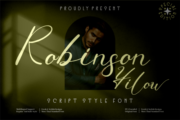 Robinson Yilow: A Sweet Handwritten Font for Romantic Branding Projects