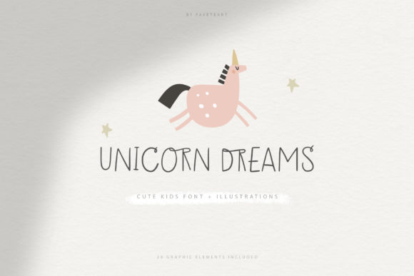 Unicorn Dreams: A Cute Handwritten Font for Chalkboard Quotes and Personalized Craft Designs