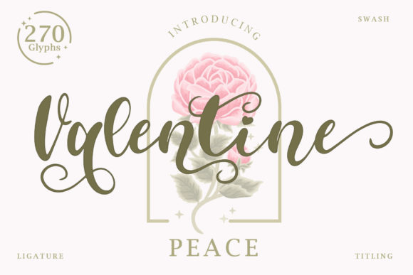 Valentine Peace: A Delicate Script Font for Elegant Editorial Design