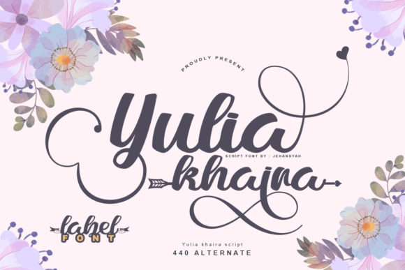 Yulia Khaira: A Charming Script Font for Elegant Branding and Design Projects